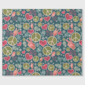 Ontwerp van vredessymbool Hipster Pacifism-teken Cadeaupapier (Vlak)