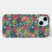 Ontwerp van vredessymbool Hipster Pacifism-teken Case-Mate iPhone Case (Achterkant (horizontaal))
