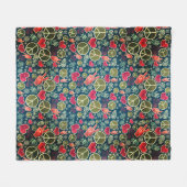 Ontwerp van vredessymbool Hipster Pacifism-teken Fleece Deken (Voorkant (Horizontaal))