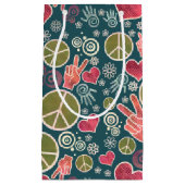 Ontwerp van vredessymbool Hipster Pacifism-teken Klein Cadeauzakje (Voorkant)