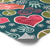 Ontwerp van vredessymbool Hipster Pacifism-teken Poster (Hoek)