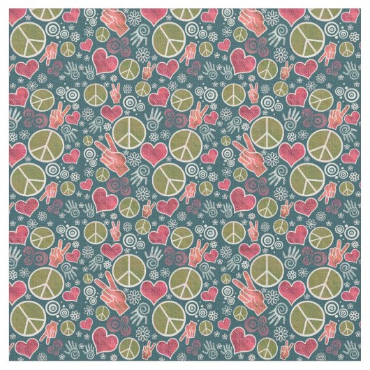 Ontwerp van vredessymbool Hipster Pacifism-teken Stof (Close Up)