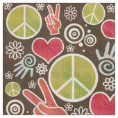 Ontwerp van vredessymbool Hipster Pacifism-teken Stof (Close Up)
