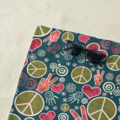 Ontwerp van vredessymbool Hipster Pacifism-teken Strandlaken (In situ)