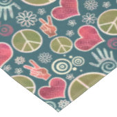 Ontwerp van vredessymbool Hipster Pacifism-teken Tafelkleed (Gekanteld)