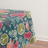 Ontwerp van vredessymbool Hipster Pacifism-teken Tafelkleed (Voorbeeld)