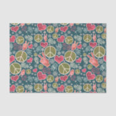 Ontwerp van vredessymbool Hipster Pacifism-teken Tissuepapier (Voorkant)