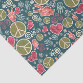 Ontwerp van vredessymbool Hipster Pacifism-teken Tissuepapier (Detail)