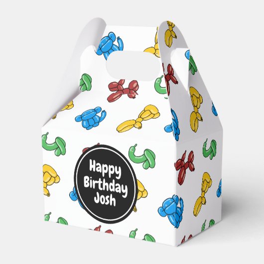 Ontwerp van vun-, heldere ballondieren bedankdoosjes (Achterkant)