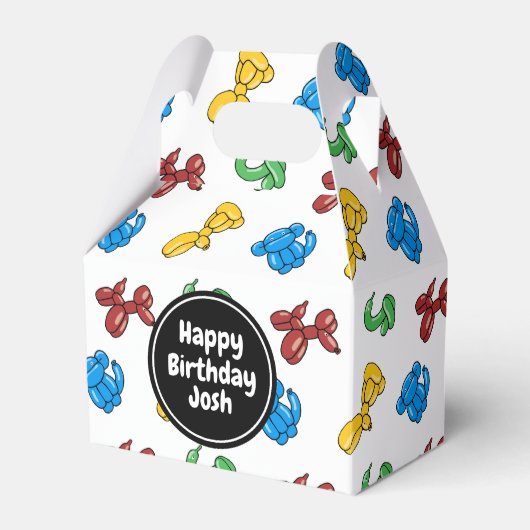 Ontwerp van vun-, heldere ballondieren bedankdoosjes (Voorkant Zijde)