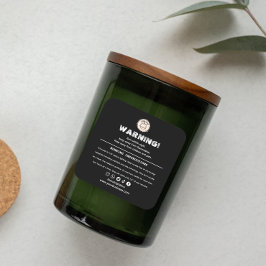 Ontwerp van waarschuwingslabel voor kaarsproducten vierkante sticker