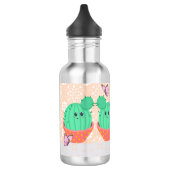Ontwerp van waterfles met leuke cactussen (Links)