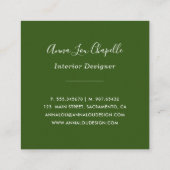 Ontwerp van waterverf bosbomen vierkante visitekaartje (Achterkant)