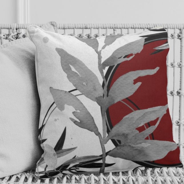 Ontwerp van waterverf leder en cirkelvormig abstra kussen (Creator heeft geüpload)