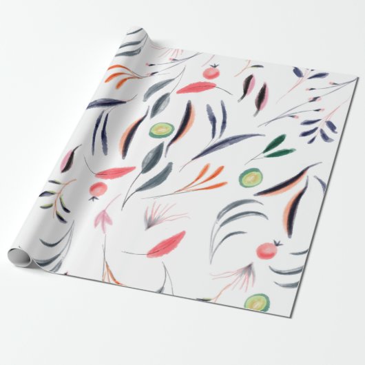 Ontwerp van waterverf tafellakens cadeaupapier (Uitgerold)