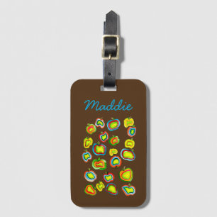 Ontwerp van waterverf van paddestoelen bagagelabel