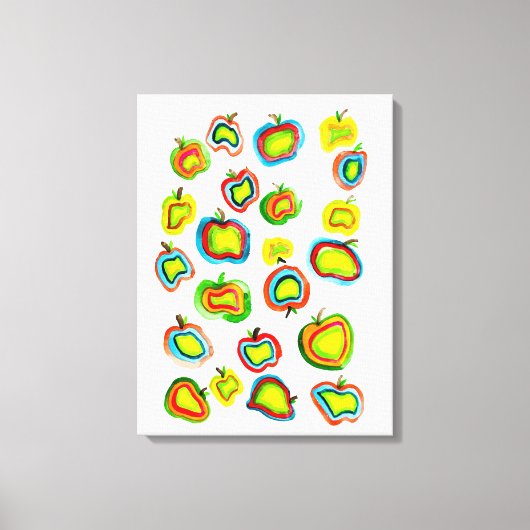 Ontwerp van waterverf van paddestoelen canvas afdruk (Voorkant)