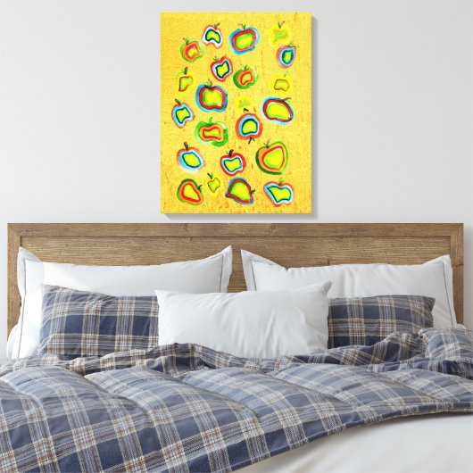 Ontwerp van waterverf van paddestoelen canvas afdruk (Insitu (Slaapkamer))