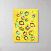 Ontwerp van waterverf van paddestoelen canvas afdruk (Voorkant)