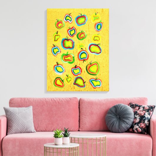 Ontwerp van waterverf van paddestoelen canvas afdruk (Insitu (Woonkamer))