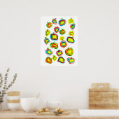 Ontwerp van waterverf van paddestoelen poster (Keuken)