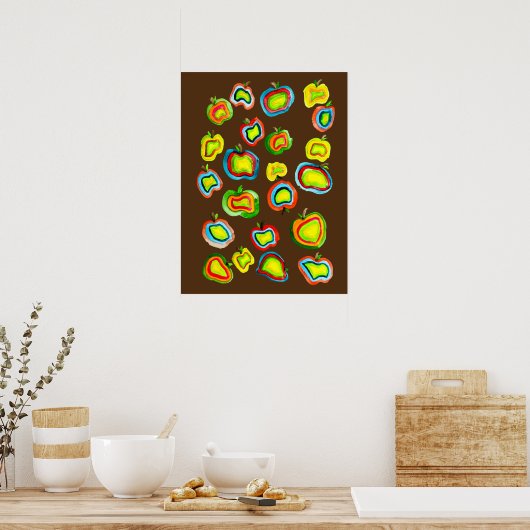 Ontwerp van waterverf van paddestoelen poster (Keuken)