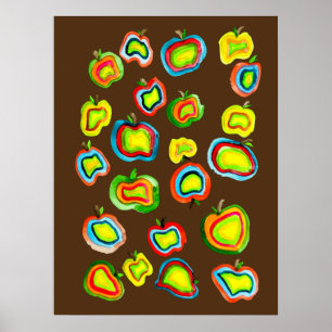 Ontwerp van waterverf van paddestoelen poster