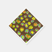 Ontwerp van waterverf van paddestoelen servet (Hoek)