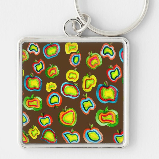 Ontwerp van waterverf van paddestoelen sleutelhanger (Voorkant)