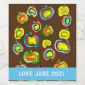 Ontwerp van waterverf van paddestoelen wijn etiket (Enkel label)