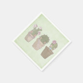 Ontwerp van Waterverf voor glimlachende cactus Servet (Hoek)