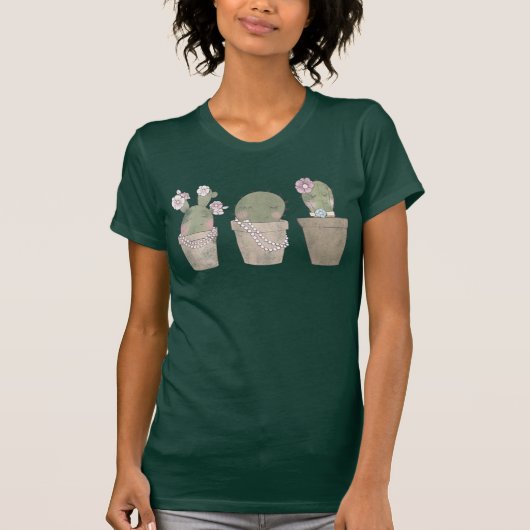 Ontwerp van Waterverf voor glimlachende cactus T-shirt (Voorkant)