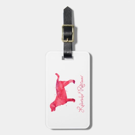 Ontwerp van Waterverf voor labrador Retriever Bagagelabel (Voorkant verticaal)