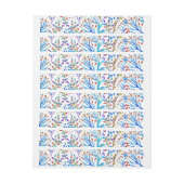 Ontwerp van waterverf winterbladpatroon omwikkelbaar adreslabel (Vel)