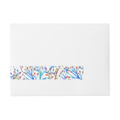 Ontwerp van waterverf winterbladpatroon omwikkelbaar adreslabel (Voorkant)