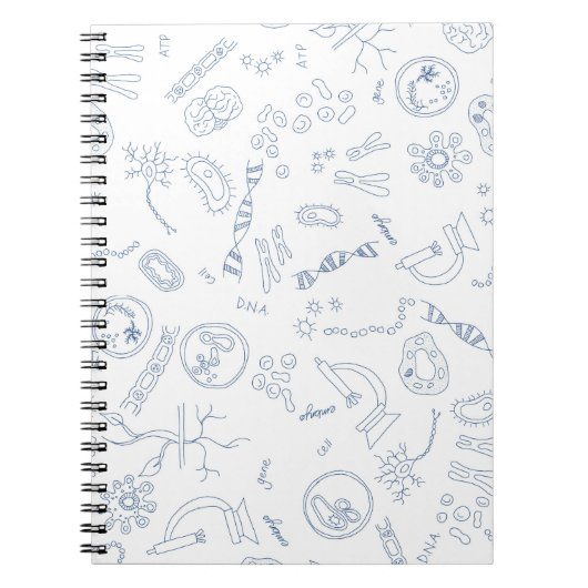 Ontwerp van wetenschappelijke biologie-diagrammen notitieboek (Voorkant)