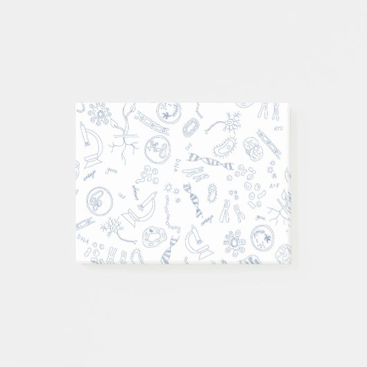 Ontwerp van wetenschappelijke biologie-diagrammen post-it® notes (Voorkant)