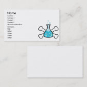 ontwerp van wetenschapsbekerglas en dwarsbeenderen visitekaartje (Voorkant / Achterkant)