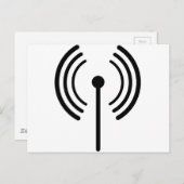 Ontwerp van WiFi-signaal Briefkaart (Voorkant / Achterkant)