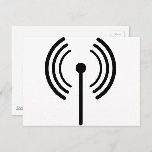 Ontwerp van WiFi-signaal Briefkaart (Voorkant / Achterkant)