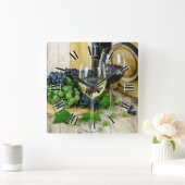 Ontwerp van wijnglas 🍷 Romeinse nummers Vierkante Klok (Huis)