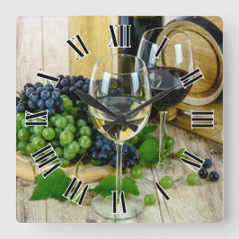 Ontwerp van wijnglas 🍷 Romeinse nummers Vierkante Klok