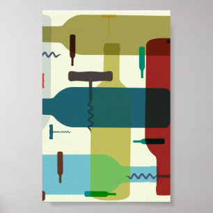 Ontwerp van wijnRetrostijl Poster