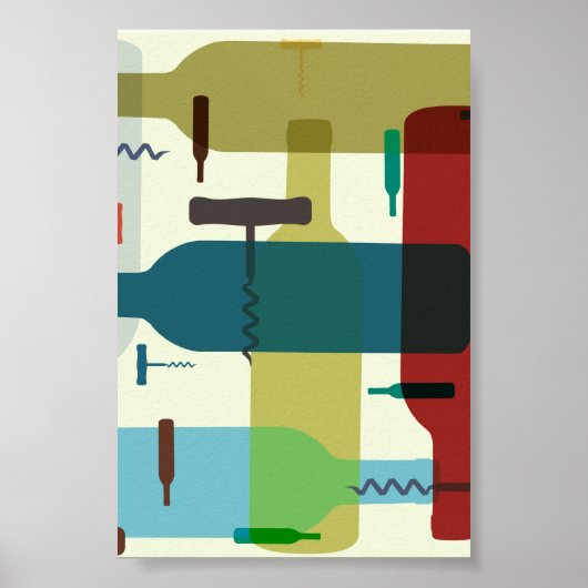 Ontwerp van wijnRetrostijl Poster (Voorkant)