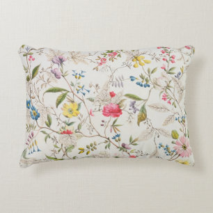 Ontwerp van wilde bloemen voor zijde, c.1790 (m/c) accent kussen