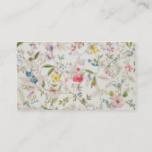 Ontwerp van wilde bloemen voor zijde, c.1790 (m/c) visitekaartje (Achterkant)