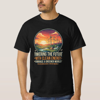 Ontwerp van windturbines voor schone energie t-shirt