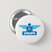 ontwerp van wingman-piloot ronde button 5,7 cm (Voorkant /achterkant)