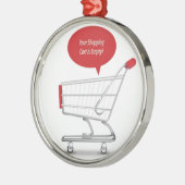 Ontwerp van winkelwagentje metalen ornament (Links)