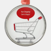 Ontwerp van winkelwagentje metalen ornament (Voorkant)